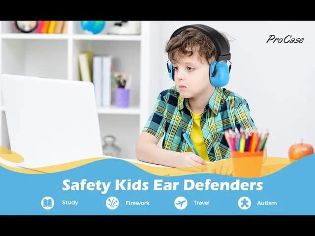 ProCase|Safety Kids Ear Defenders-NRR 25dB, noise cancelling earmuffs for toddlers, children & teens