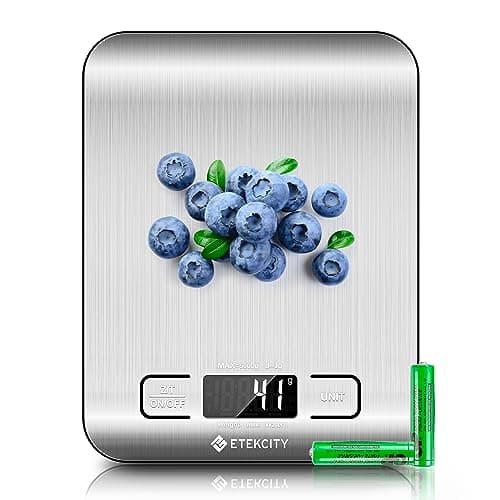 Etekcity Food Kitchen Scale, Digital Grams and Ounces for Weight Loss, Baking, Cooking, Keto and Meal Prep, LCD Display, Medium, 304 Stainless Steel - image 1 of 1