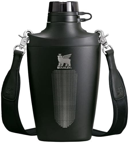 Stanley Cross Bottle 23 oz | Travel Water Bottle with Jacquard Strap | Leakproof Tritan Lid with Removable Straw | Insulated Stainless Steel | BPA-Free | Black