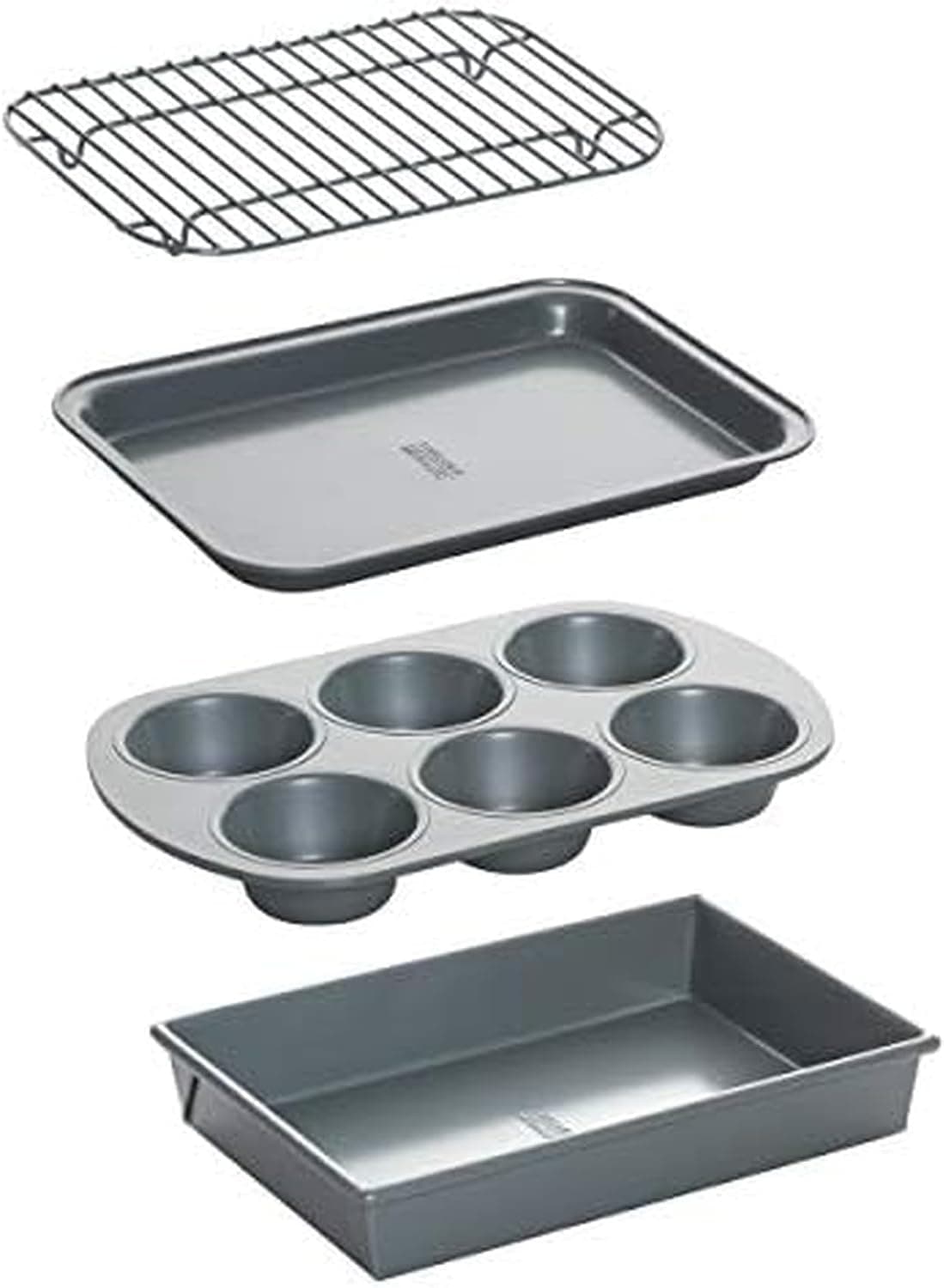 Chicago Metallic Professional 4-Piece Non-Stick Toaster Oven Set